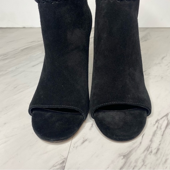 Vince Camuto Sashane Open Toe Black Suede Boot 5.5 - Picture 11 of 15